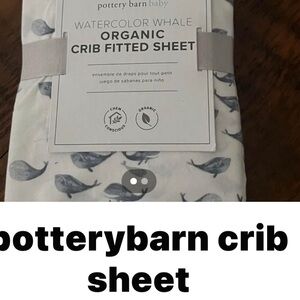brand new pb crib sheet whale pattern